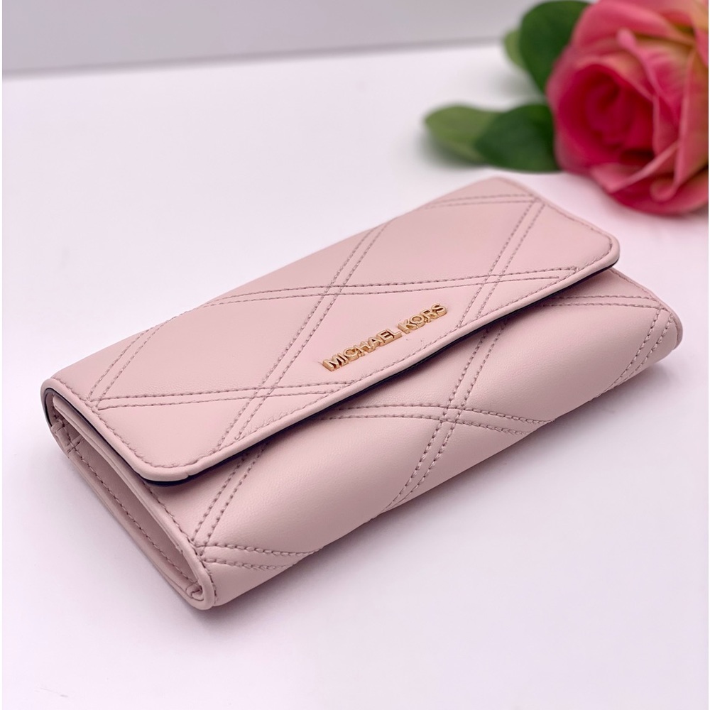 Michael Kors Large Trifold Wallet Pink - Picture 5 of 12